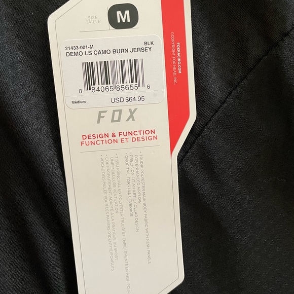 Fox Racing DEMO LS CAMO BURN Jersey - Picture 7 of 11